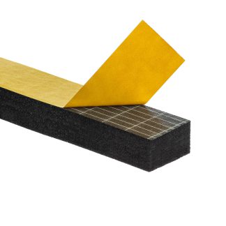 Uszczelka 12x20mm 40&deg;ShA samoprzylepna EPDM 10mb wzmocniona
