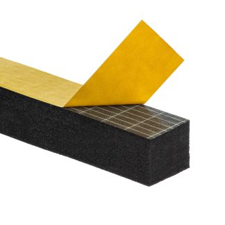 Uszczelka 20x20mm 40&deg;ShA samoprzylepna EPDM 10mb wzmocniona