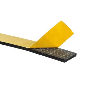 Uszczelka 2x15mm 40&deg;ShA samoprzylepna EPDM 10mb wzmocniona